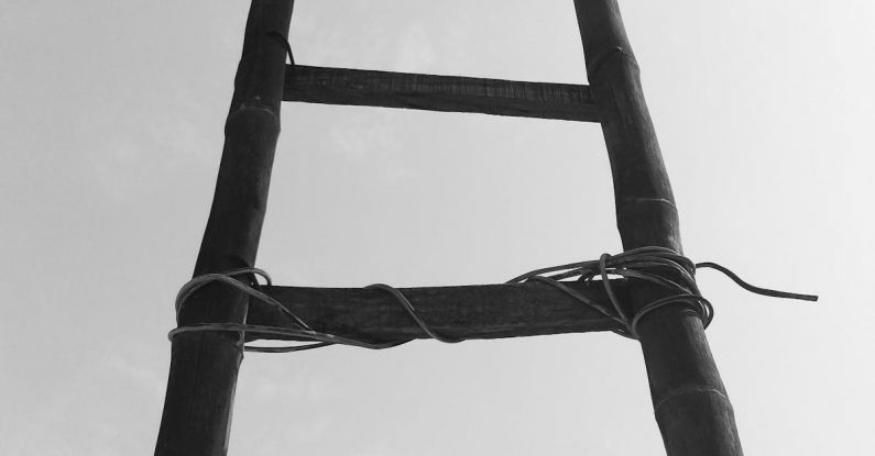 Ladder - Black Bamboo Ladder during Daytime