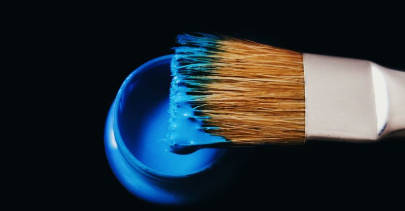 Paint - Blue Paint On A Brush